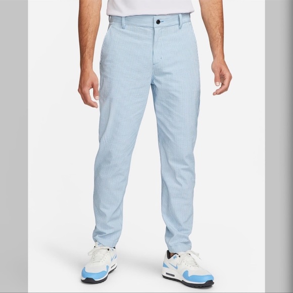 Nike Pants Nike Blue And White Seersucker Modern Fit Golf Pants
